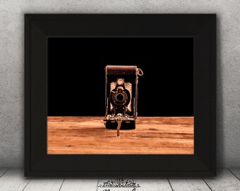 Camera Wall Art, Vintage Camera, Eastman Kodak, Folding Camera, Fine Art Print, Artwork, Home Decor, Office Decor, Living Room Art, Gift
