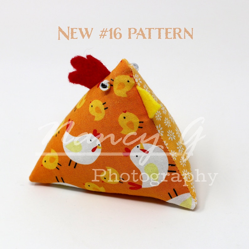 Chicken pin cushions, pin cushion, stuffed rice bag, animal, farm animal, cute bag, fabric, animals, bird, sewing equipment, supplies, sew #16 yellow