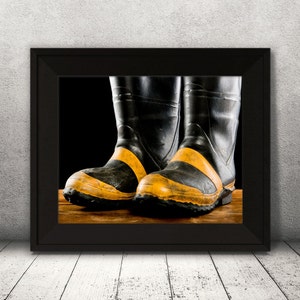Vintage Fireman Boot - Etsy