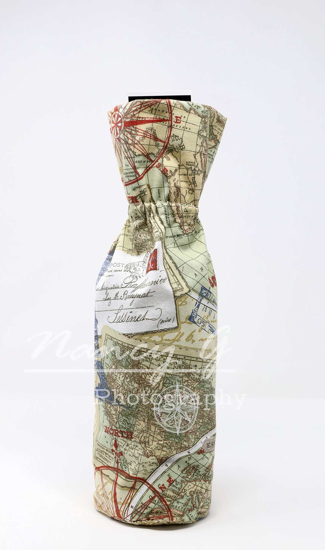 Wine Bag, Travel Themed Wine Bag, Paris France, Gift Bag, Holiday, Gift