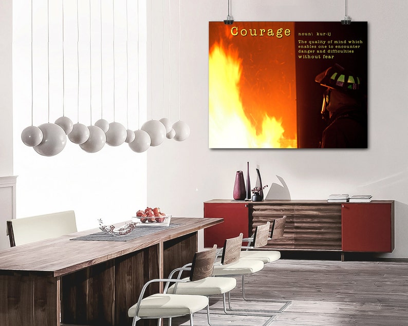Courage Print, Firefighter Wall Art, Firefighter Gift, Fine Art Print ...