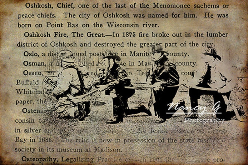 Vintage Firefighters, Firefighters Print, Custom City, Wall Art, Fine Art Print, Artwork, Home Decor, Office Decor, Firefighter Gift immagine 3