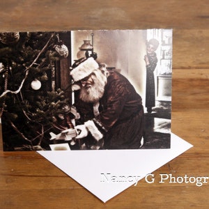 Christmas Card, Greeting Card, Vintage Santa, Vintage Christmas, 5&quot;x7&quot;, Cards, Greeting Cards, Xmas Cards, Paper Goods, Stationary, Santa