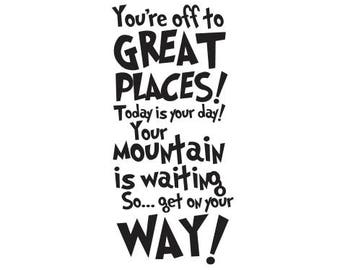 Dr. Seuss - You're off to great places - Vinyl Wall Decal