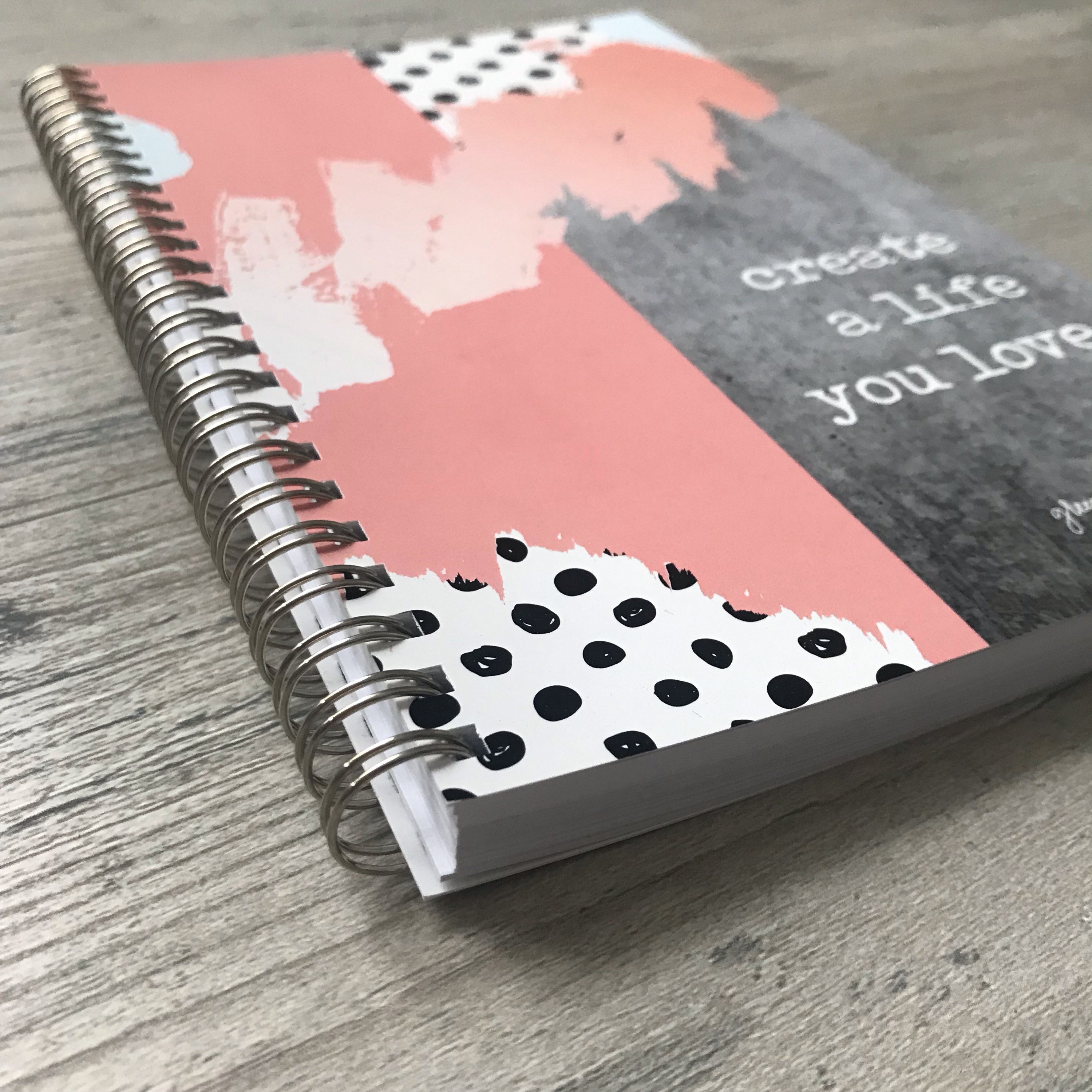 Inspirational Notebooks w/ Quotes Create a Life you Love Etsy
