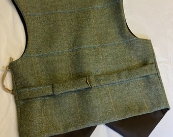 Customise your waistcoat order by adding a tweed back