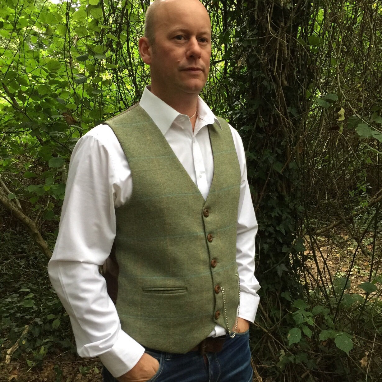 Green Wool Waistcoat - Etsy UK