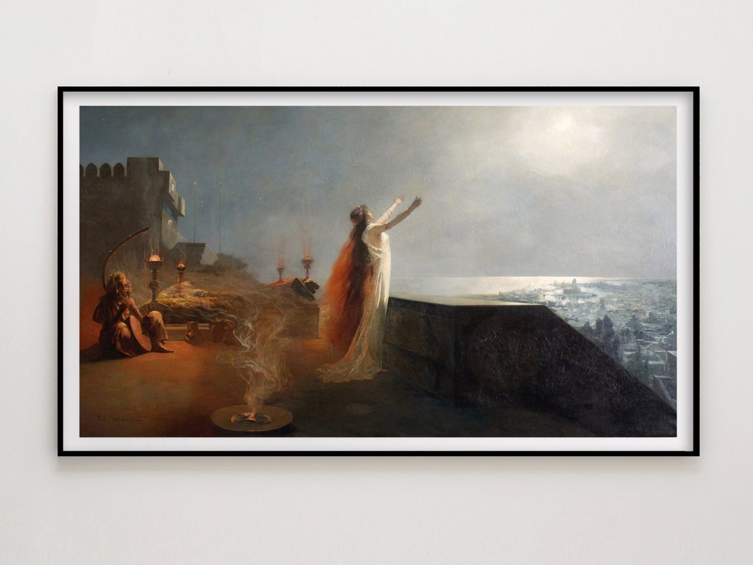 Conjuring, Spell Casting, Moon Worship, Druid Woman. Full Moon Dance ...