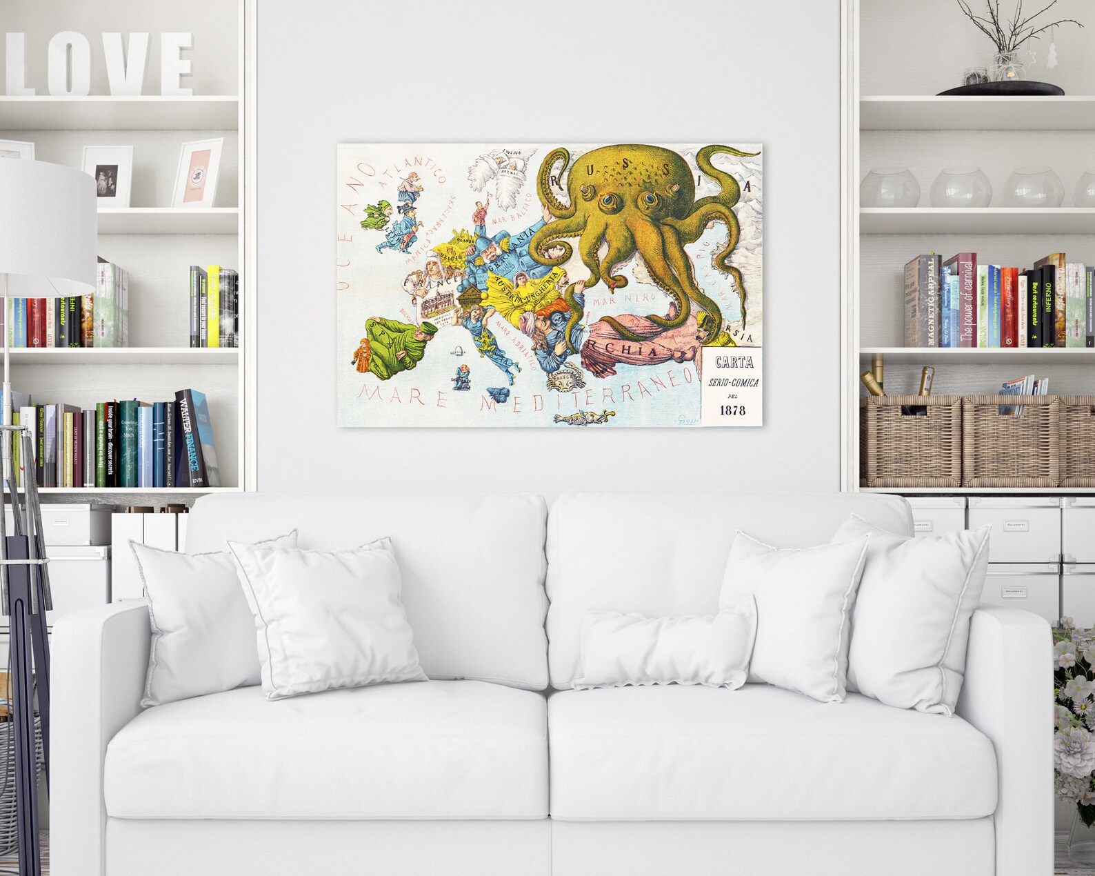 Funny World Map From 1878 Carta Comica by Augusto Gross - Printable ...