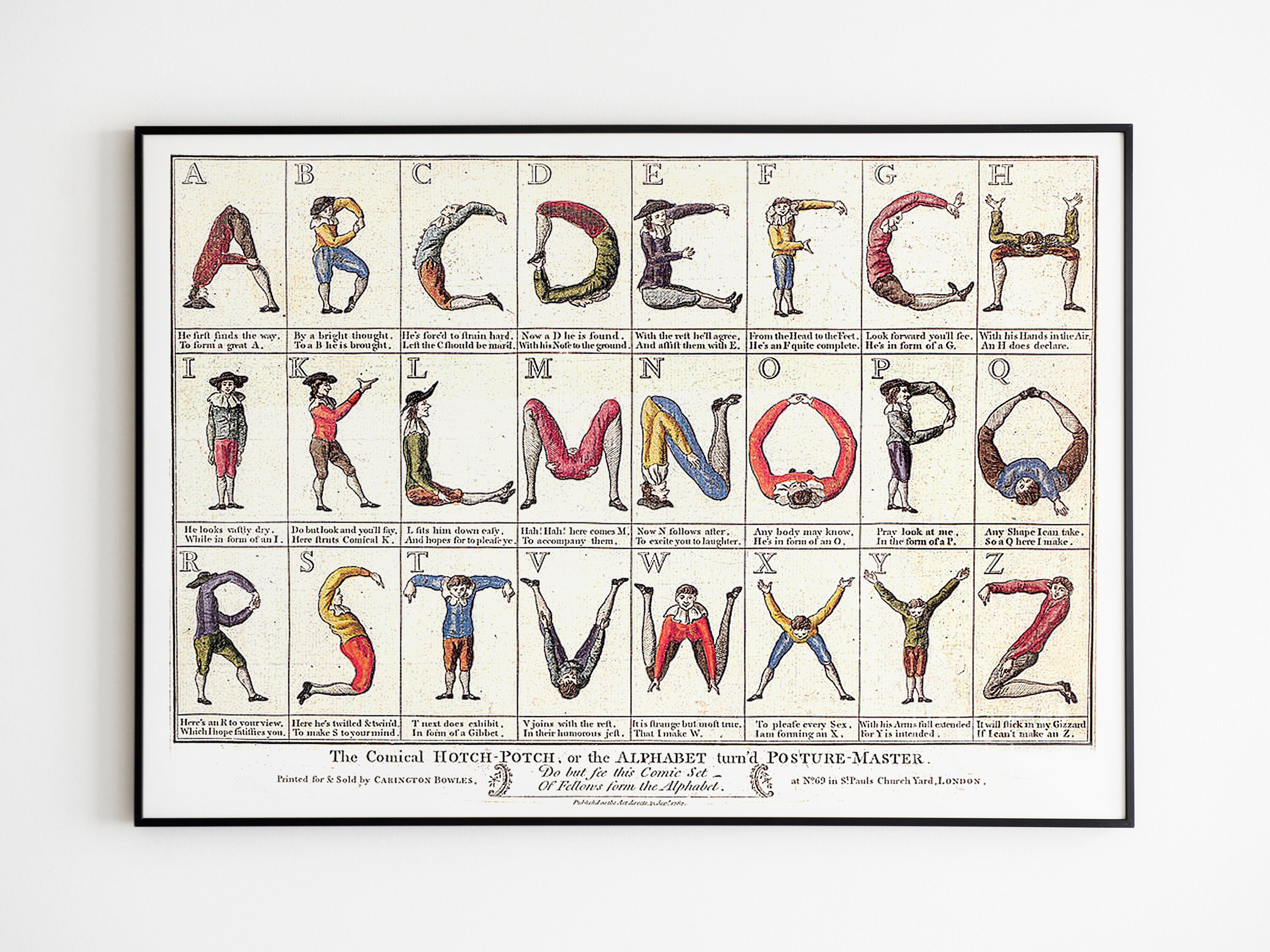Comic Alphabet Letters 1782 - the Comical Hotch Potch, or the