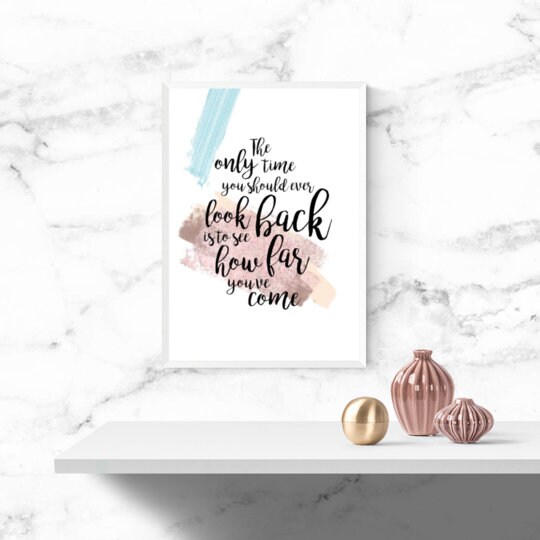 Zitat Print Das Einzige Mal Dass Sie Jemals Zuruckblicken Etsy