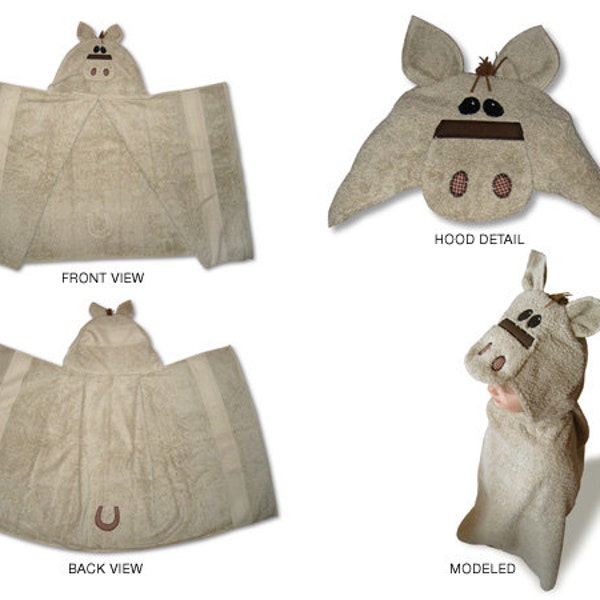 Horse Hooded Towel Etsy
