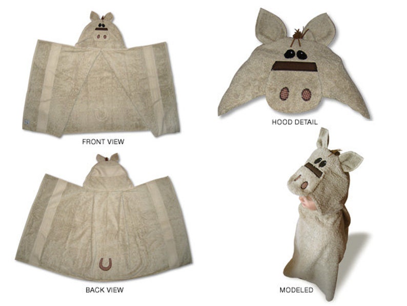 Horse Hooded Towel Etsy