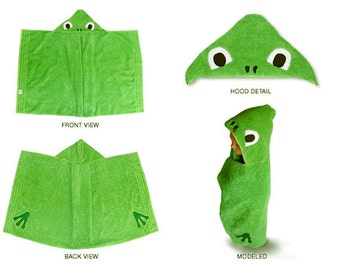 frog hooded towel