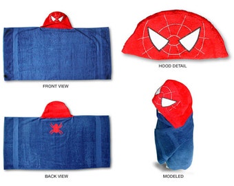 spiderman hooded towel