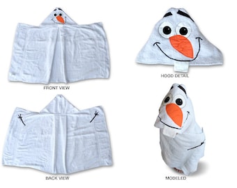 snowman Olaf hooded towel