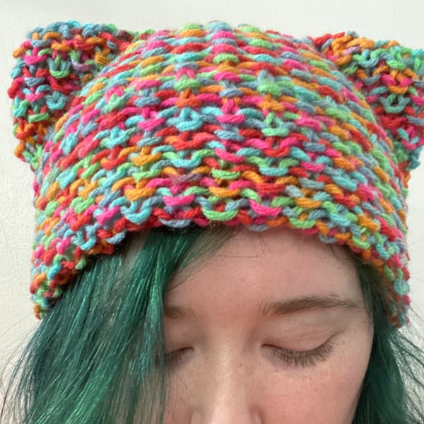 Multi-Color Cat Ear Hat