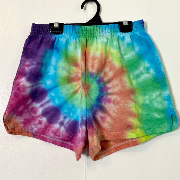Tie Dye Soffe Shorts - Junior’s Rainbow Tie Dye Shorts - Size XS-3X