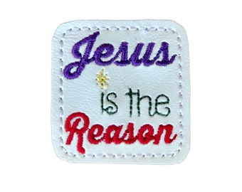 Jesus is the Reason Christmas Felties, Headband, Hair Bow, Badge Reel, Single, Double, Set of 4, Cut, Uncut or Velcro Added.