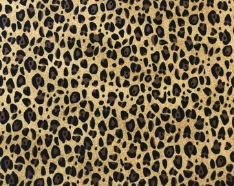 Fat Quarter, Cheetah/Leopard Animal Print Fabric, Pre-Cut Fat Quarter, 100% Cotton, Apparel, Quilting, Craft & Mask Fabric