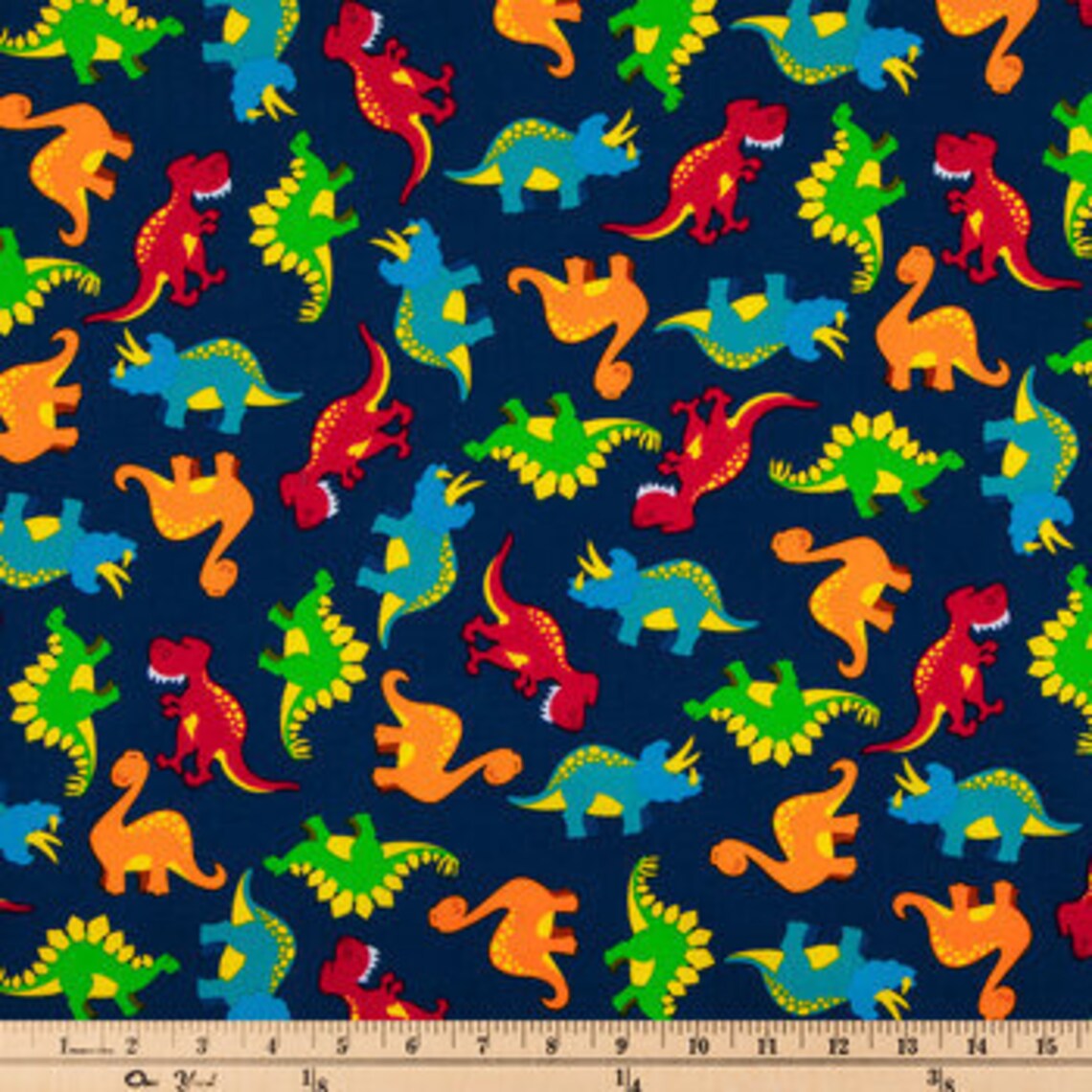 Dinosaur Toss Fabric Dinosaur Print Fabric By the Yard 100 Etsy
