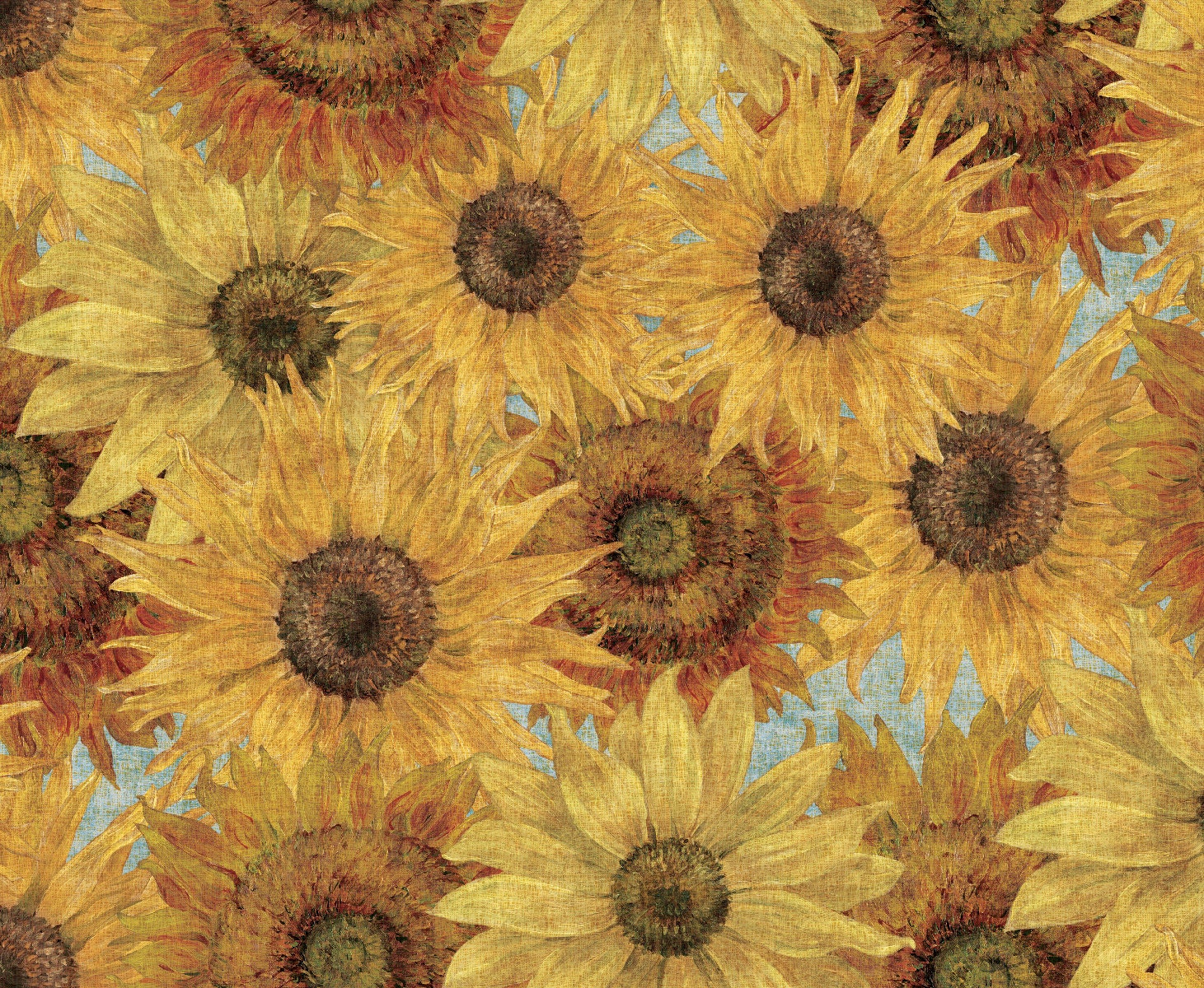 pic Sunflower Cotton Fabric By The Yard sunflower fabric fat quarter 1 2 yard