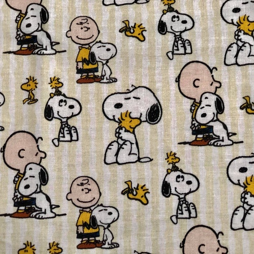 PEANUTS COMIC Strip FABRIC Sold by the Half Yard Etsy