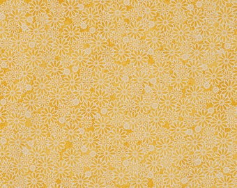 Yellow Daisy Delight Fabric, Sold by the 1/2 Yard, 100%  Cotton Calico Fabric, Quilting, Craft, Mask Fabric, Washable