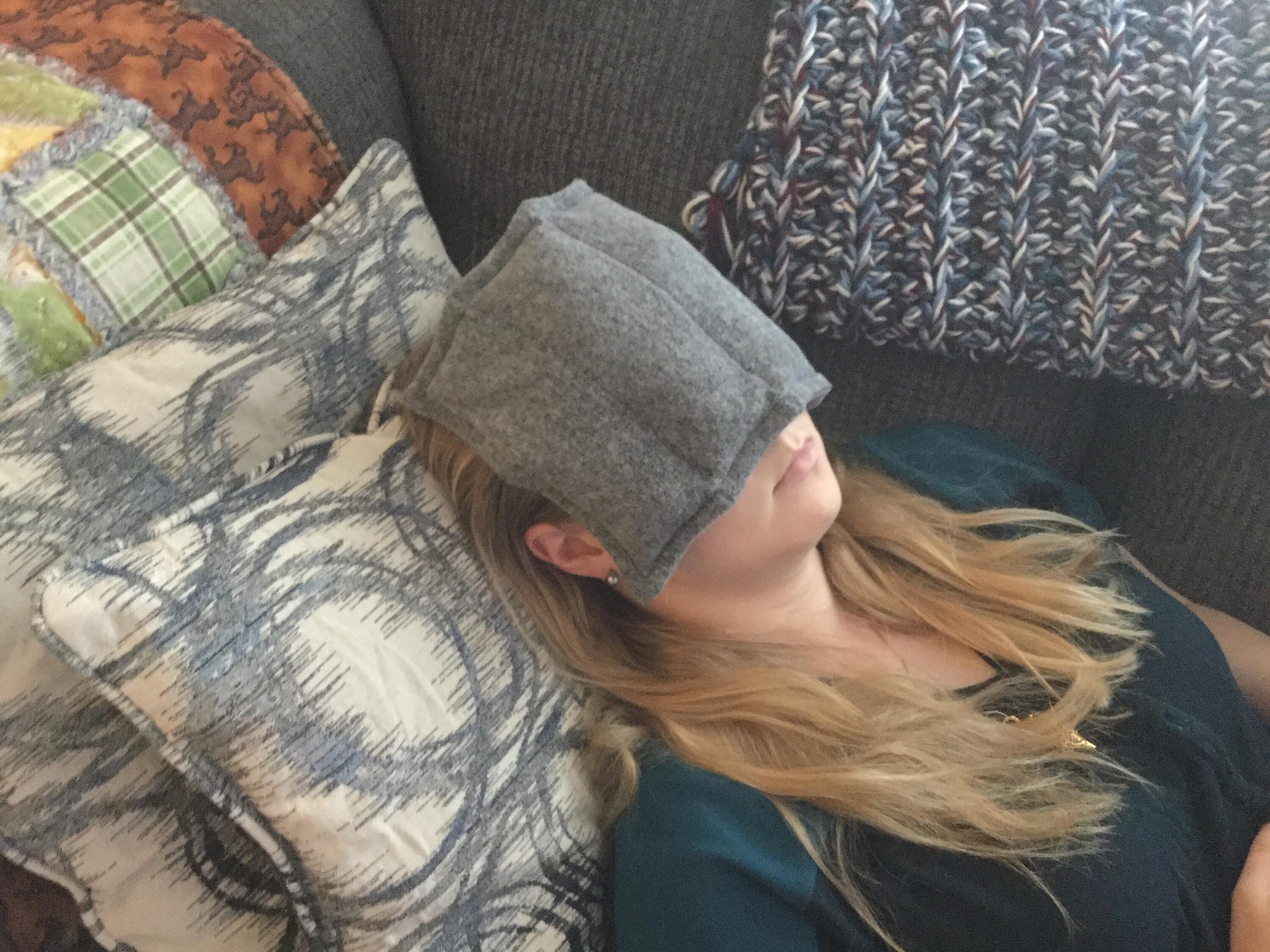 Gray Fleece/Minky Weighted Face Pillow Small Weighted Lap Etsy