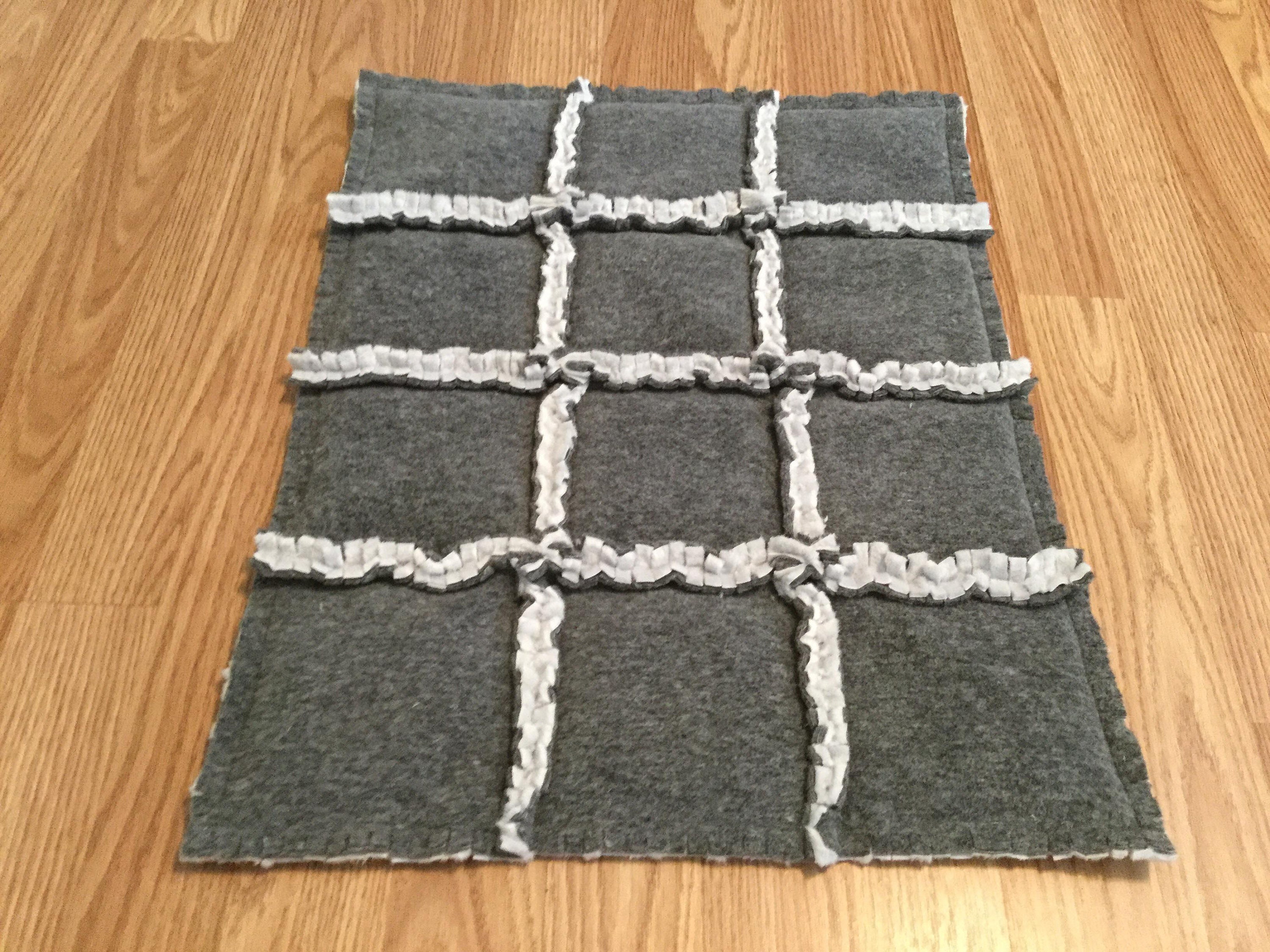 Ready To Ship, Rag Quilt Style Plush 4 lb Weighted Lap Pad, Weighted