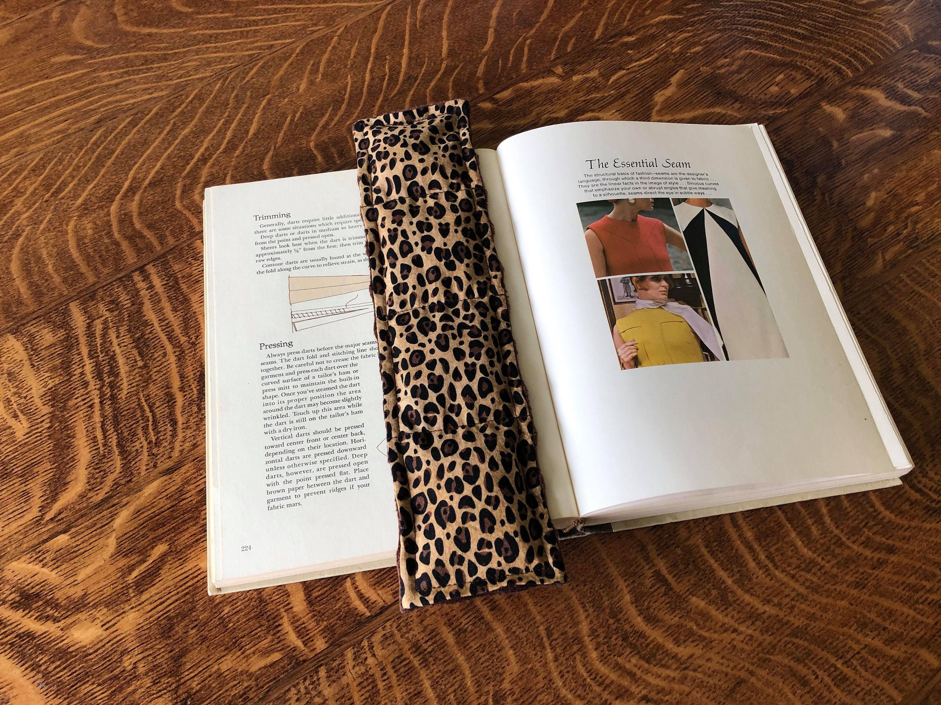 Cheetah Weighted Fabric Bookmark, Weighted Page Holder, Fabric Book