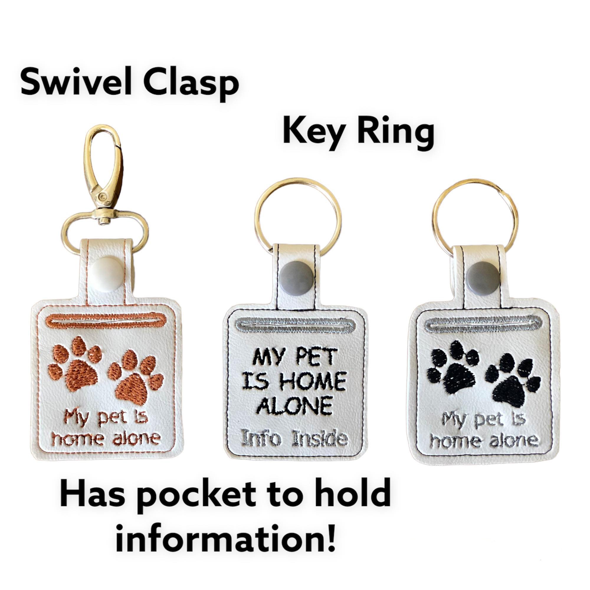 Pet Home Alone Key Chain Pet Lovers Marine Vinyl Key Fob Etsy