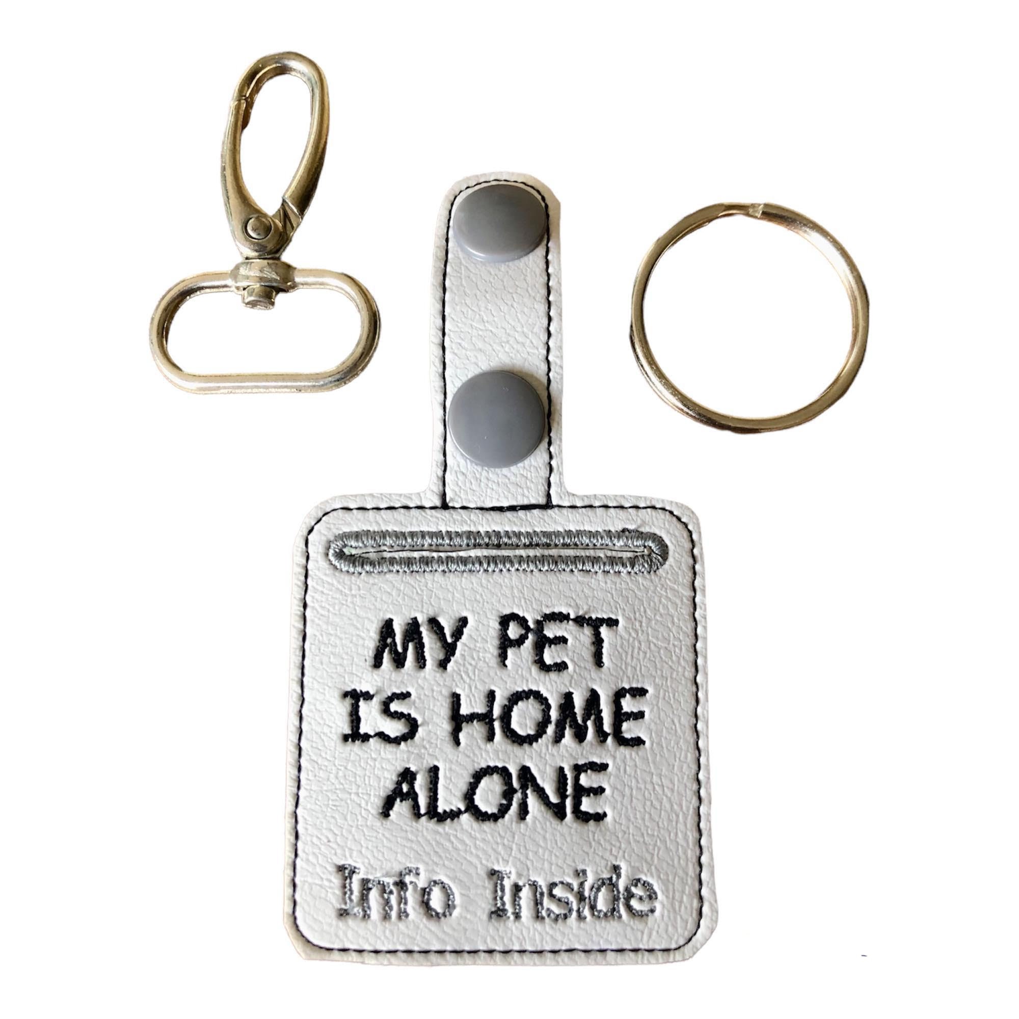 Pet Home Alone Key Chain Pet Lovers Marine Vinyl Key Fob Etsy