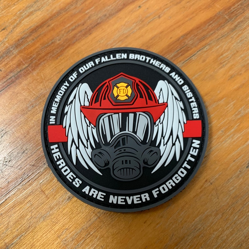 In Memory of Our Fallen Firefighter Morale PVC Patch - Etsy