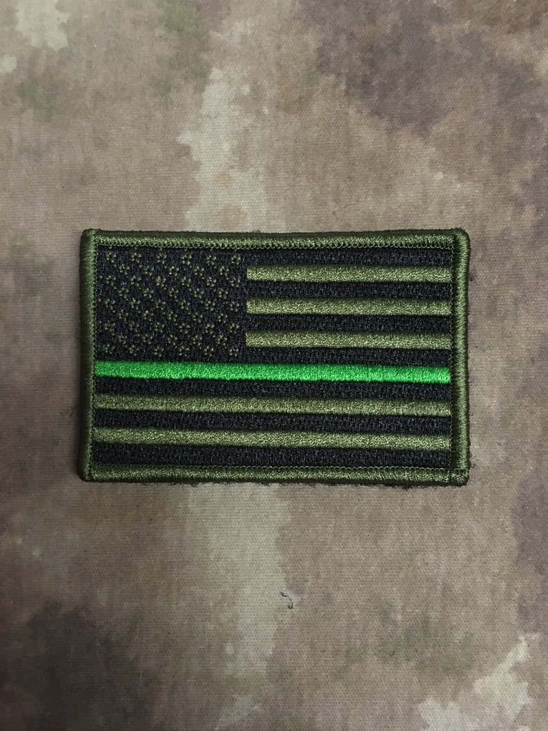 OD Green Thin Green Line American Flag Patch - Etsy
