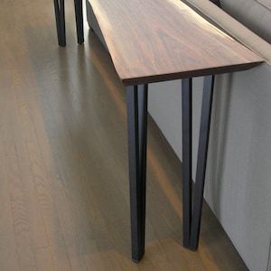 Aluminum Metal Table Legs Hairpin Legs V Shaped  for Dining Room Table and Entry Way Table, Black 1&quot;, custom sleek industrial