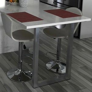 The BEST Metal Table Legs, U Shaped Metal Table Legs 2" Aluminum, Set of two (2) legs