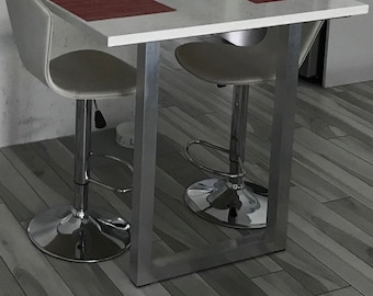 The BEST Metal Table Legs, U Shaped Metal Table Legs 2" Aluminum, Set of two (2) legs