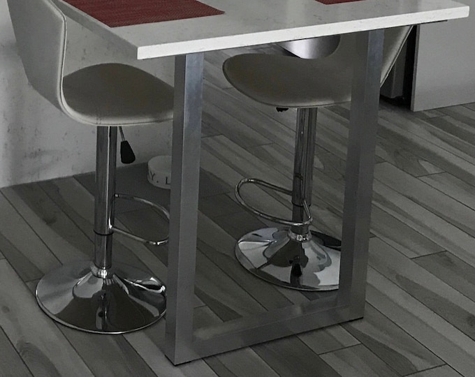 Featured listing image: U Shaped Metal Table Legs Custom Table Legs for Dining Room Table and Entry Way Table, 2" Aluminum, Set of two (2)