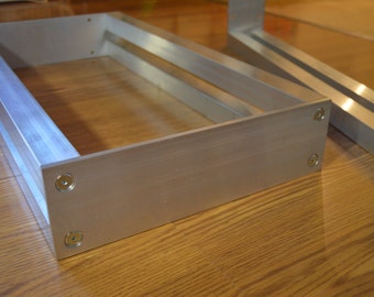 Rectangular Prism Metal Table Legs Custom Table Legs for Dining Room Table and Entry Way Table, 1.5" Aluminum, Set of two (2)