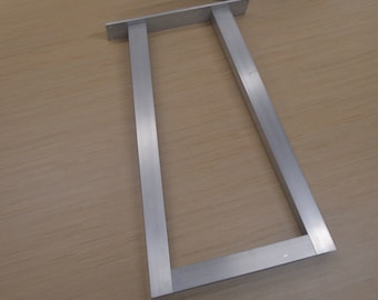 DIY Trapezoid Shaped Metal Table Legs Custom Table Legs for Dining Room Table and Entry Way Table, 2" Aluminum, Set of two (2)