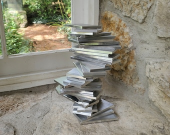 Abstract Sculpture Kit, Small Decorative Handmade Kinetic Sculpture, Stacking Building Blocks, Toys