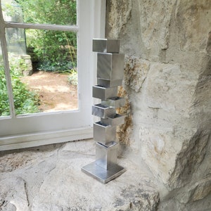 Abstract Sculpture Kit, Small Decorative Handmade Kinetic Sculpture, Building Blocks, Toys, custom sleek industrial