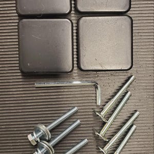 Patas de mesa de aluminio en forma de U: tubo cuadrado de 3,8 cm (1,5"), metal negro moderno, juego de 2 imagen 9