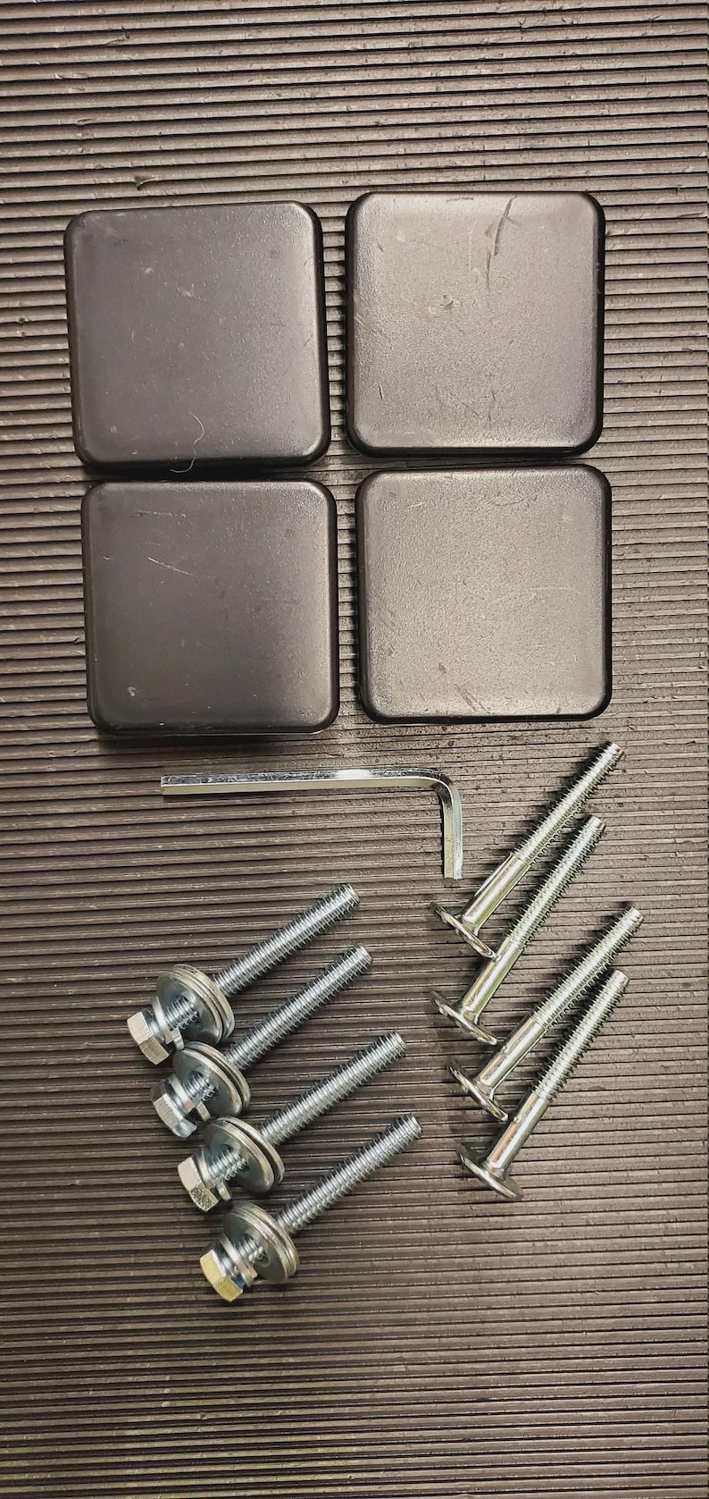 Patas de mesa de aluminio en forma de U: tubo cuadrado de 3,8 cm (1,5"), metal negro moderno, juego de 2 imagen 9