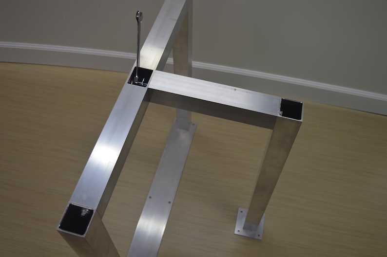 T Shaped Metal Table Legs ADD On main leg not included Custom Table Legs for Dining Room Table and Entry Way Table 画像 2