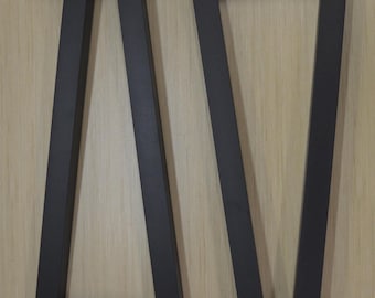 Aluminum DIY Trapezoid Shaped Metal Table Legs , Black 2" , Set of two (2)