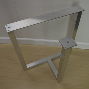 T Shaped Metal Table Legs ADD On (main leg not included) Custom Table Legs for Dining Room Table and Entry Way Table