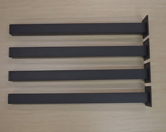 Straight Metal Table Legs Custom Table Legs for Dining Room Table and Entry Way Table, Set of 4 Metal Table Legs Black 2" Aluminum