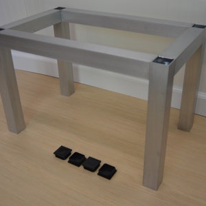 Aluminum DIY Straight Metal Table Legs Base 2&quot;  , custom sleek industrial